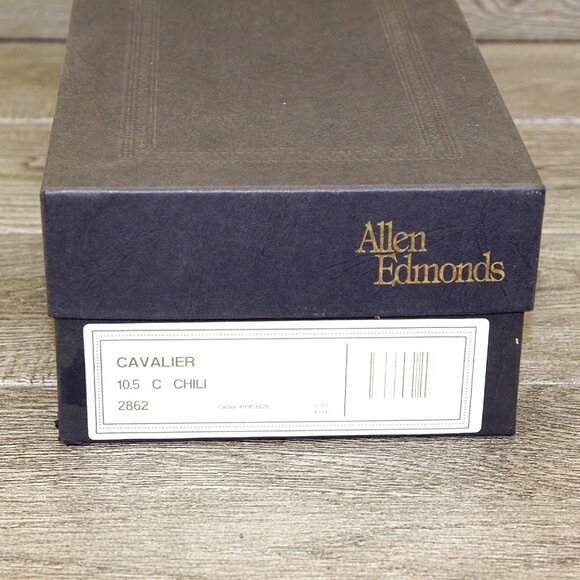 * NIB * $395 Allen Edmonds CAVALIER 10.5 C ( fits 10 E ) Chili * add $15 Trees